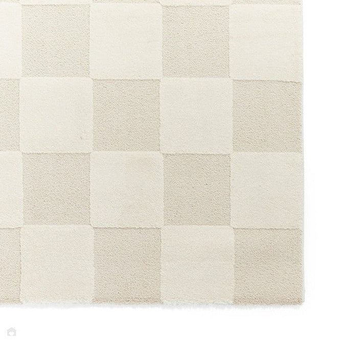 Elio 69924 Modern Geometric Checkerboard Carved Soft-Touch High-Density Hi-Low Textured Pile Polypropylene/Polyester Mix Cream Rug-Think Rugs-Rug Love - The Most Loved Rug Store