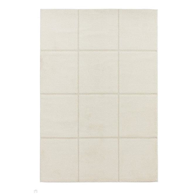 Elio 70100 Modern Geometric Carved Soft-Touch High-Density Hi-Low Textured Pile Polypropylene/Polyester Mix Cream Rug-Think Rugs-Rug Love - The Most Loved Rug Store