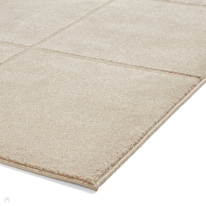 Elio 70100 Modern Geometric Carved Soft-Touch High-Density Hi-Low Textured Pile Polypropylene/Polyester Mix Mink Rug-Think Rugs-Rug Love - The Most Loved Rug Store