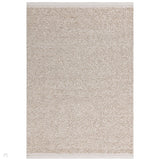 Elm Modern Plain Chunky Boucle Hand-Woven High-Density Heavyweight Textured Wool & Viscose Mix Flatweave Taupe/Natural Rug