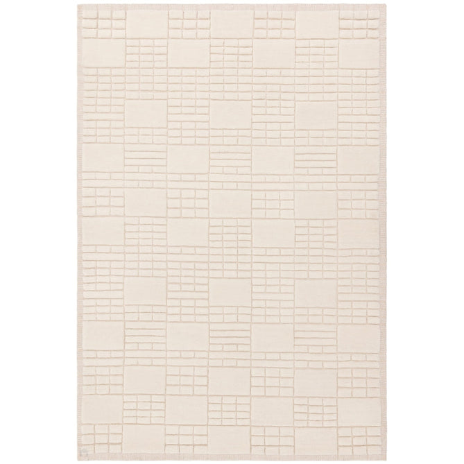 Empire Modern Geometric Grid Hand-Woven Textured Hi-Low Wool Cream/Neutral Rug-Asiatic Carpets-Rug Love - The Most Loved Rug Store