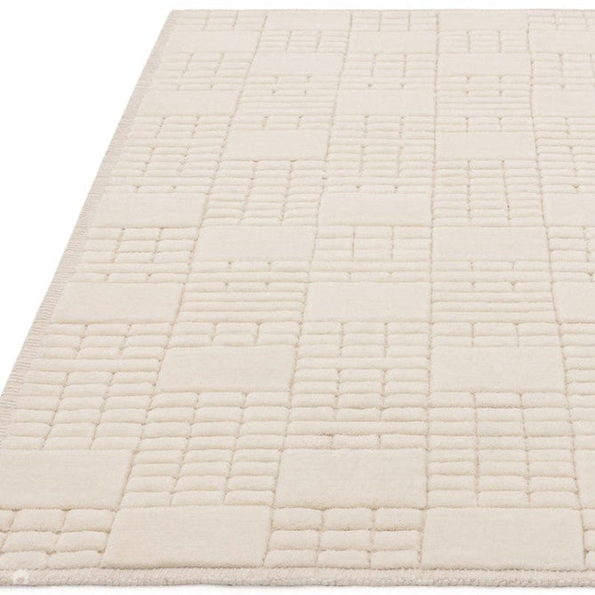 Empire Modern Geometric Grid Hand-Woven Textured Hi-Low Wool Cream/Neutral Rug-Asiatic Carpets-Rug Love - The Most Loved Rug Store