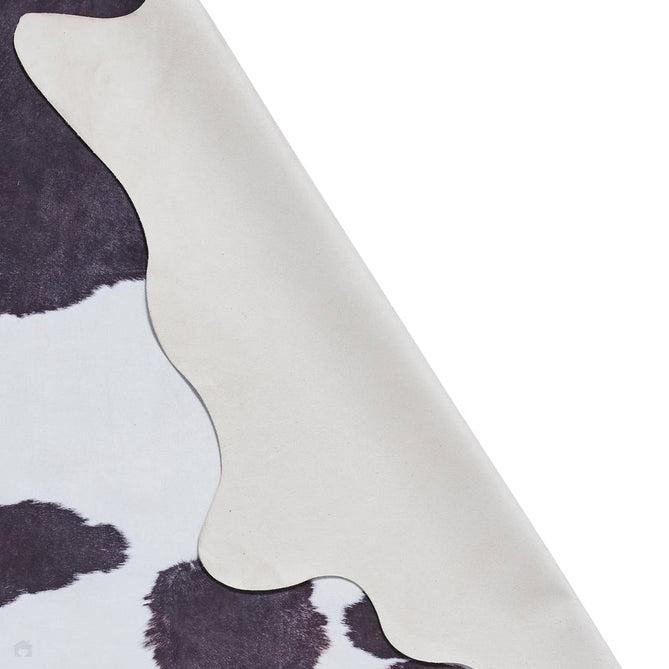 Faux Cow Print Animal Skin Printed Polyester Flatweave Black/White Rug-Think Rugs-Rug Love - The Most Loved Rug Store