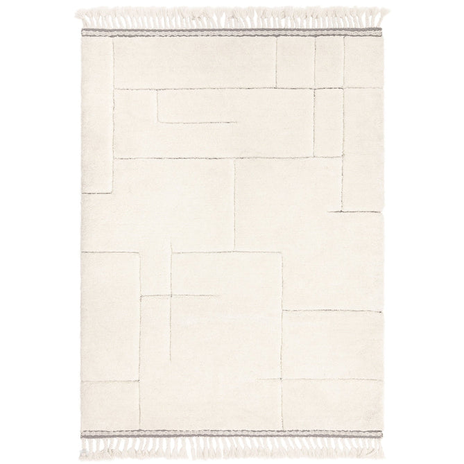 Fes FE02 Moroccan Berber Soft Plush Hand-Carved Boho Cream/White Rug-Asiatic Carpets-Rug Love - The Most Loved Rug Store