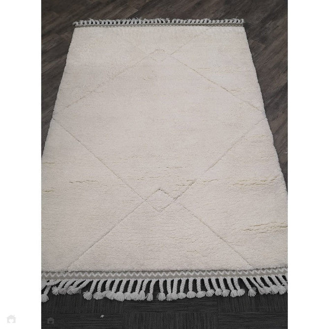 Fes FE03 Moroccan Berber Soft Plush Hand-Carved Boho Cream/White Rug-Asiatic Carpets-Rug Love - The Most Loved Rug Store