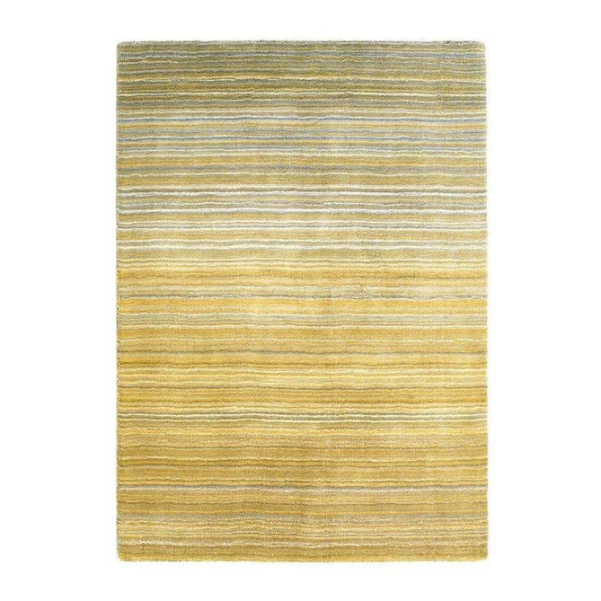 Fine Stripes Modern Stripe Hand-Woven Wool Ochre Rug-Origins-Rug Love - The Most Loved Rug Store