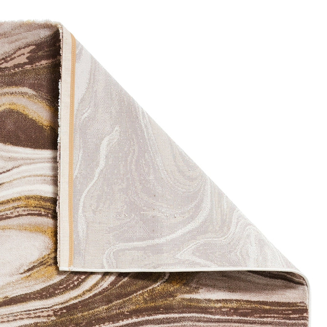 Florence 50031 Modern Abstract Metallic Marble Distressed Textured High-Density Soft Beige/Brown/Gold Rug-Think Rugs-Rug Love - The Most Loved Rug Store