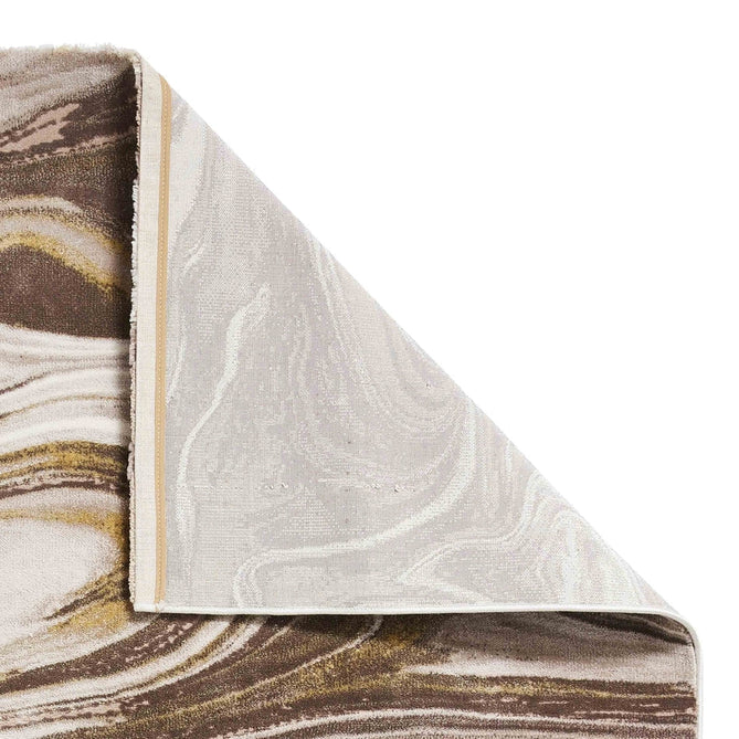 Florence 50031 Modern Abstract Metallic Marble Distressed Textured High-Density Soft Beige/Brown/Gold Rug-Think Rugs-Rug Love - The Most Loved Rug Store