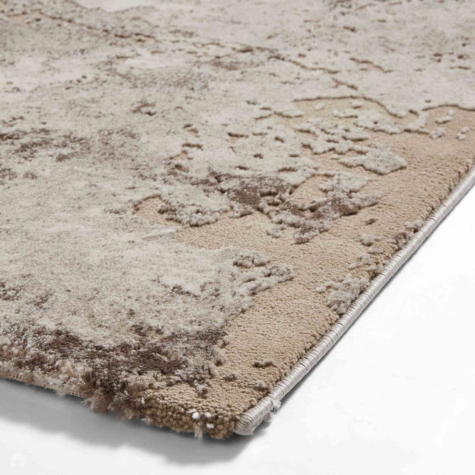 Florence 50032 Modern Abstract Metallic Alabaster Distressed Textured High-Density Soft Beige/Brown/Silver Rug-Think Rugs-Rug Love - The Most Loved Rug Store