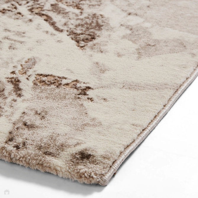 Florence 50033 Modern Abstract Metallic Marmoreal Distressed Textured High-Density Soft Beige/Brown/Silver Rug-Think Rugs-Rug Love - The Most Loved Rug Store