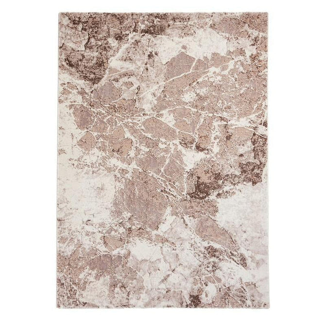 Florence 50033 Modern Abstract Metallic Marmoreal Distressed Textured High-Density Soft Beige/Brown/Silver Rug-Think Rugs-Rug Love - The Most Loved Rug Store