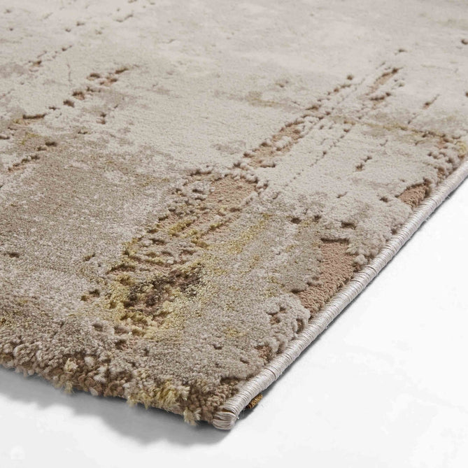 Florence 50034 Modern Abstract Metallic Distressed Textured High-Density Soft Beige/Brown/Gold Rug-Think Rugs-Rug Love - The Most Loved Rug Store