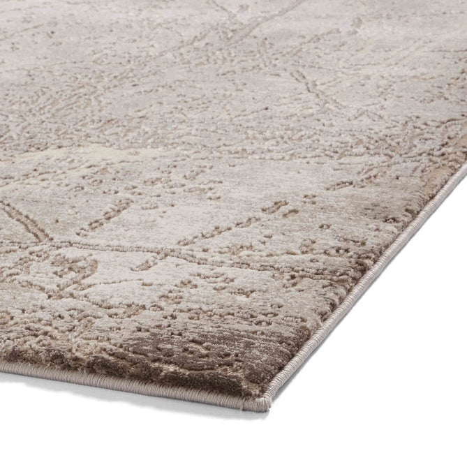 Florence 50035 Modern Abstract Metallic Distressed Textured High-Density Soft Beige/Brown Rug-Think Rugs-Rug Love - The Most Loved Rug Store