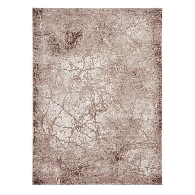 Florence 50035 Modern Abstract Metallic Distressed Textured High-Density Soft Beige/Brown Rug-Think Rugs-Rug Love - The Most Loved Rug Store