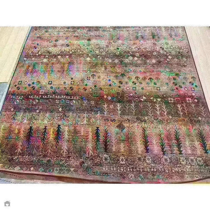 Gabbeh 415 C Traditional Persian Tribal Ethnic Pattern Print Multicolour/Brown/Orange/Gold/Rust/Terracotta/Burgundy Red/Pink/Green/Blue/Purple Rug 120 x 180 cm-Shop Returns-Rug Love - The Most Loved Rug Store