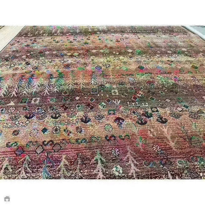 Gabbeh 415 C Traditional Persian Tribal Ethnic Pattern Print Multicolour/Brown/Orange/Gold/Rust/Terracotta/Burgundy Red/Pink/Green/Blue/Purple Rug 120 x 180 cm-Shop Returns-Rug Love - The Most Loved Rug Store