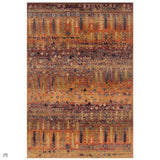 Gabbeh 415 C Traditional Persian Tribal Ethnic Pattern Print Multicolour/Brown/Orange/Gold/Rust/Terracotta/Burgundy Red/Pink/Green/Blue/Purple Rug