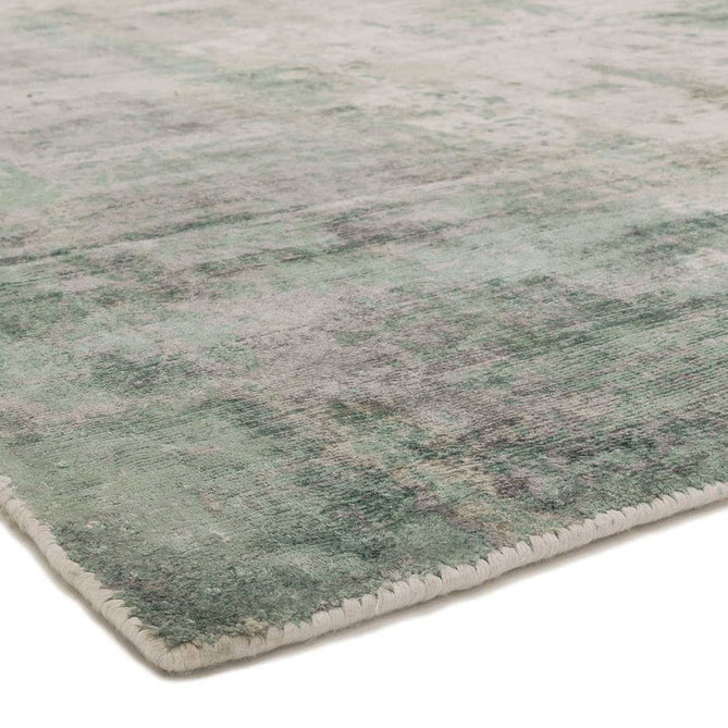 Gatsby Modern Abstract Distressed Metallic Shimmer Hand-Woven Textured Printed Viscose Flatweave Green/Grey/Cream Rug-Asiatic Carpets-Rug Love - The Most Loved Rug Store