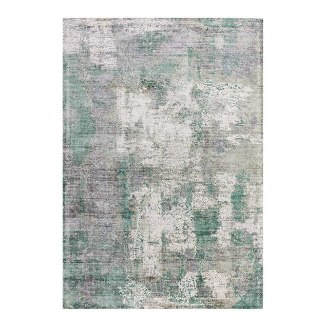 Gatsby Modern Abstract Distressed Metallic Shimmer Hand-Woven Textured Printed Viscose Flatweave Green/Grey/Cream Rug-Asiatic Carpets-Rug Love - The Most Loved Rug Store