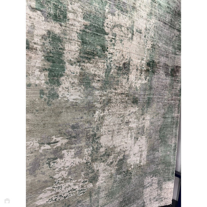 Buy Asiatic Carpets Gatsby Modern Abstract Distressed Metallic Shimmer Hand-Woven Textured Printed Viscose Flatweave Green/Grey/Cream Rug Lowest Price | Rug Love