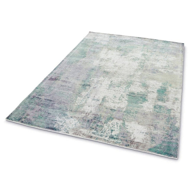 Buy Asiatic Carpets Gatsby Modern Abstract Distressed Metallic Shimmer Hand-Woven Textured Printed Viscose Flatweave Green/Grey/Cream Rug Lowest Price | Rug Love