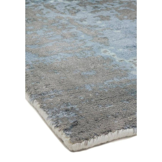 Buy Asiatic Carpets Gatsby Modern Abstract Distressed Metallic Shimmer Hand-Woven Textured Printed Viscose Flatweave Navy/Grey/Cream Rug Lowest Price | Rug Love