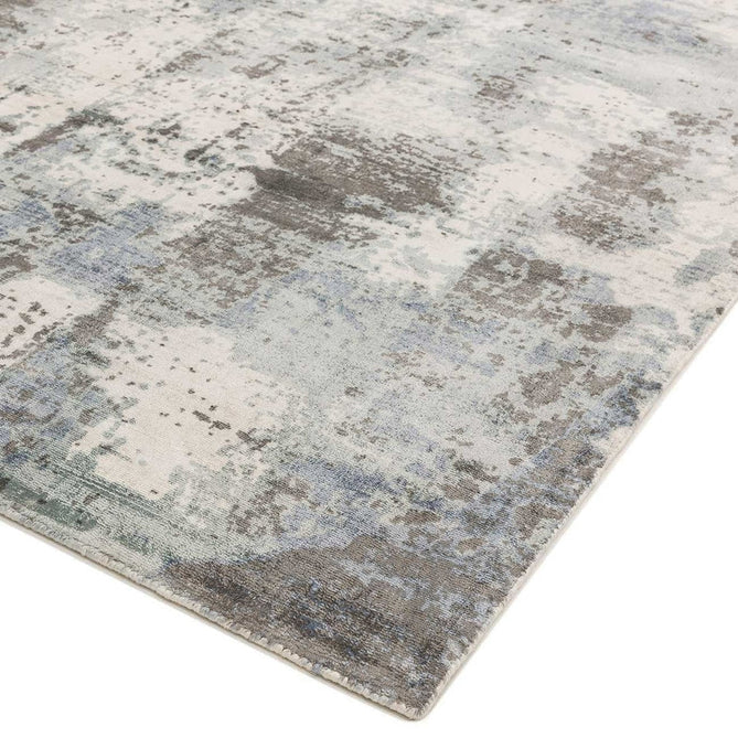 Buy Asiatic Carpets Gatsby Modern Abstract Distressed Metallic Shimmer Hand-Woven Textured Printed Viscose Flatweave Navy/Grey/Cream Rug Lowest Price | Rug Love