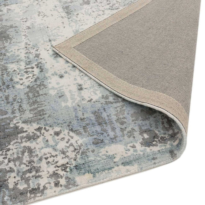 Gatsby Modern Abstract Distressed Metallic Shimmer Hand-Woven Textured Printed Viscose Flatweave Navy/Grey/Cream Rug-Asiatic Carpets-Rug Love - The Most Loved Rug Store