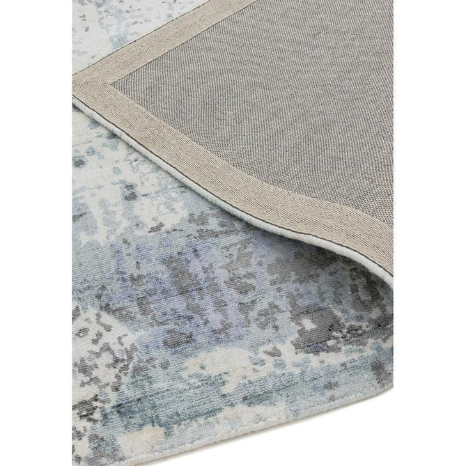 Gatsby Modern Abstract Distressed Metallic Shimmer Hand-Woven Textured Printed Viscose Flatweave Navy/Grey/Cream Rug-Asiatic Carpets-Rug Love - The Most Loved Rug Store