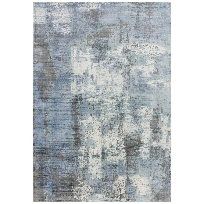 Gatsby Modern Abstract Distressed Metallic Shimmer Hand-Woven Textured Printed Viscose Flatweave Navy/Grey/Cream Rug-Asiatic Carpets-Rug Love - The Most Loved Rug Store