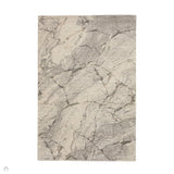 Geneva 1614 Modern Abstract Marble Textured Soft-Touch High-Density Silver/Cream Rug