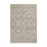 Geneva 62788 Modern Geometric Diamond Textured Soft-Touch High-Density Silver/Beige Rug