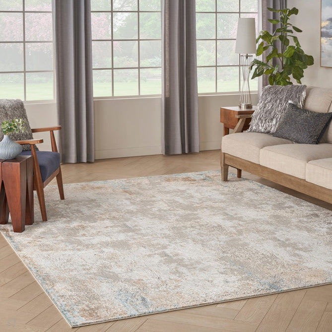 Glitz GLZ06 Modern Abstract Distressed Metallic Shimmer Hi-Low Textured Soft-Touch Short-Pile Polyester Taupe/Blue/Grey/Cream/Multicolour Rug-Nourison-Rug Love - The Most Loved Rug Store