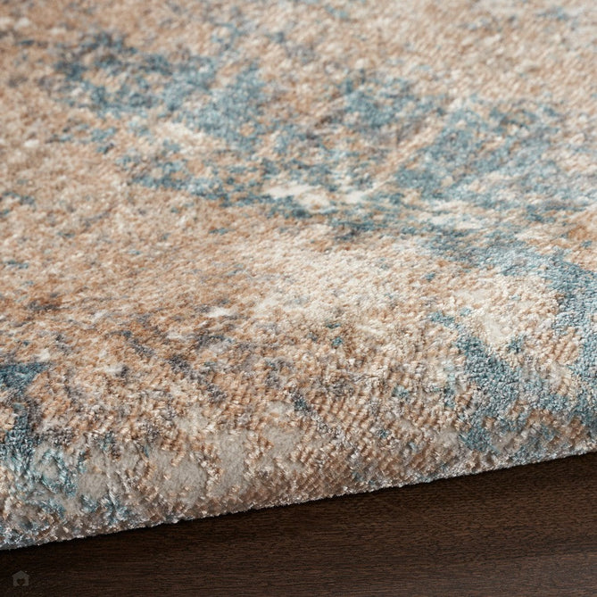 Glitz GLZ06 Modern Abstract Distressed Metallic Shimmer Hi-Low Textured Soft-Touch Short-Pile Polyester Taupe/Blue/Grey/Cream/Multicolour Rug-Nourison-Rug Love - The Most Loved Rug Store