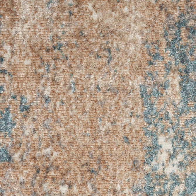 Buy Nourison Glitz GLZ06 Modern Abstract Distressed Metallic Shimmer Hi-Low Textured Soft-Touch Short-Pile Polyester Taupe/Blue/Grey/Cream/Multicolour Runner Lowest Price | Rug Love