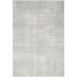 Glitz GLZ09 Modern Abstract Geometric Patchwork Distressed Metallic Shimmer Hi-Low Textured Soft-Touch Short-Pile Polyester Silver/Grey Rug