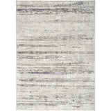 Glitz GLZ10 Modern Abstract Distressed Metallic Shimmer Hi-Low Textured Soft-Touch Short-Pile Polyester Cream/Grey Rug