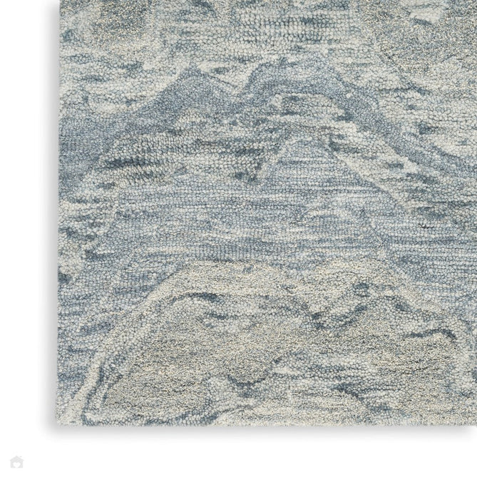 Graceful GRU01 Modern Abstract Hand-Woven Textured Hi-Low Carved Wool Blue Rug-Nourison-Rug Love - The Most Loved Rug Store