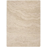 Graceful GRU01 Modern Abstract Hand-Woven Textured Hi-Low Carved Wool Taupe Rug