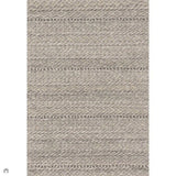 Grayson Modern Plain Hand-Woven Textured Knit Weave Heavyweight Durable Eco-Friendly Recycled Stain-Resistant Weatherproof Flatweave In-Outdoor Grey Rug