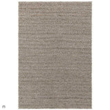 Grayson Modern Plain Hand-Woven Textured Knit Weave Heavyweight Durable Eco-Friendly Recycled Stain-Resistant Weatherproof Flatweave In-Outdoor Taupe Rug