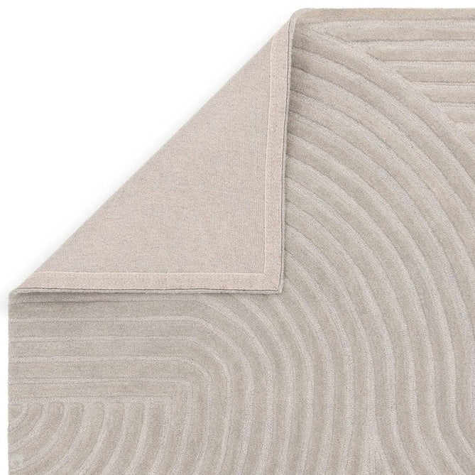 Hague Modern Plain Geometric Hand-Carved Hi-Low 3D Ridged Cut & Loop Pile Textured Wool Muted Grey Rug-Asiatic Carpets-Rug Love - The Most Loved Rug Store