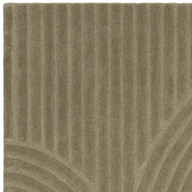 Hague Modern Plain Geometric Hand-Carved Hi-Low 3D Ridged Cut & Loop Pile Textured Wool Sage Rug-Asiatic Carpets-Rug Love - The Most Loved Rug Store