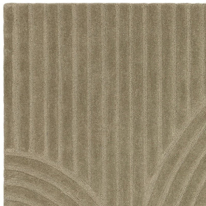 Hague Modern Plain Geometric Hand-Carved Hi-Low 3D Ridged Cut & Loop Pile Textured Wool Sage Rug-Asiatic Carpets-Rug Love - The Most Loved Rug Store