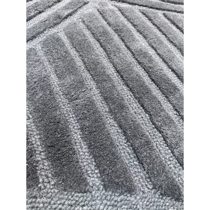 Hague Modern Plain Geometric Hand-Carved Hi-Low 3D Ridged Cut & Loop Pile Textured Wool Teal Rug-Asiatic Carpets-Rug Love - The Most Loved Rug Store