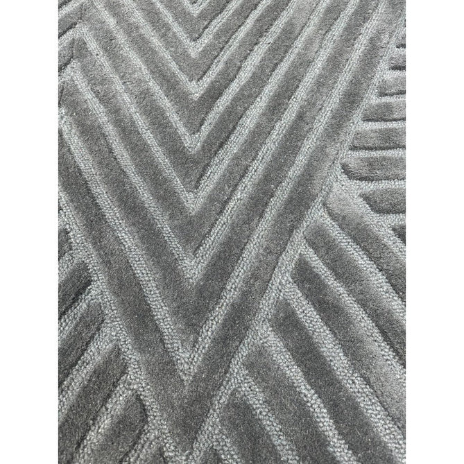 Hague Modern Plain Geometric Hand-Carved Hi-Low 3D Ridged Cut & Loop Pile Textured Wool Teal Rug-Asiatic Carpets-Rug Love - The Most Loved Rug Store