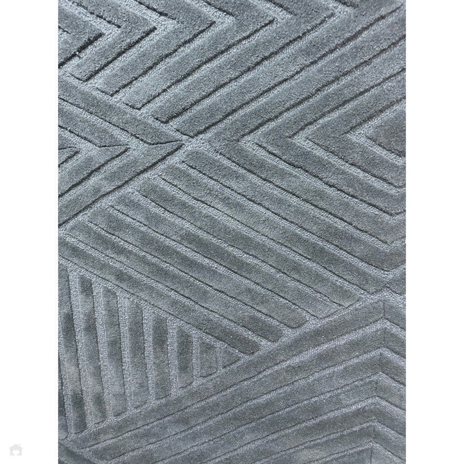 Hague Modern Plain Geometric Hand-Carved Hi-Low 3D Ridged Cut & Loop Pile Textured Wool Teal Rug-Asiatic Carpets-Rug Love - The Most Loved Rug Store