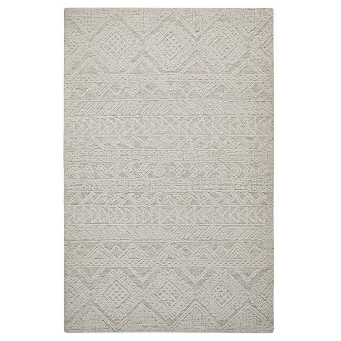 Hampton Provence Modern Abstract Distressed Hand-Woven Textured Wool Beige/Ivory Rug-Oriental Weavers-Rug Love - The Most Loved Rug Store