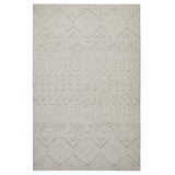 Hampton Provence Modern Abstract Distressed Hand-Woven Textured Wool Loop Pile Beige/Ivory Rug