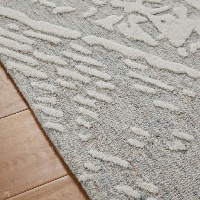 Hampton Tokyo Modern Abstract Distressed Hand-Woven Textured Wool Light Blue/Ivory Rug-Oriental Weavers-Rug Love - The Most Loved Rug Store